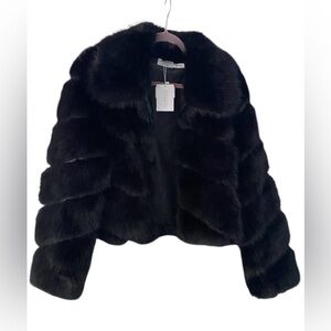 TAMSEY Elegant Black Teddy Jacket